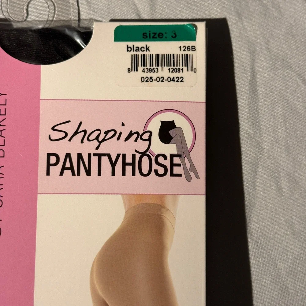 Assets by Sara Blakely Shaping Pantyhose Black 126B Spanx Brand Size 3 New
